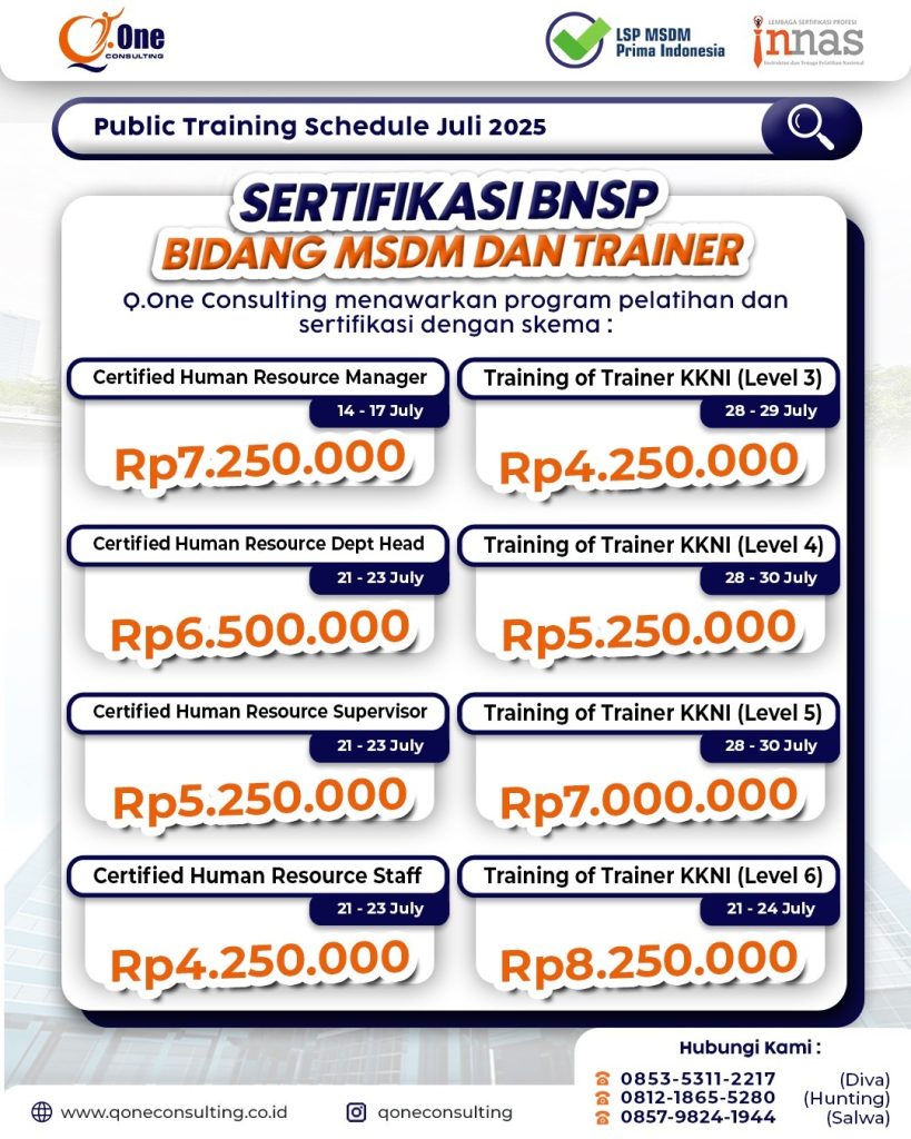 Sertifikasi HR Staff BNSP di Kabupaten Garut